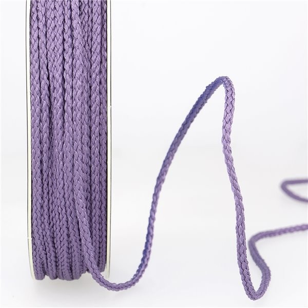 Bobine 30m cordelière polyester 4mm violet - Photo n°1