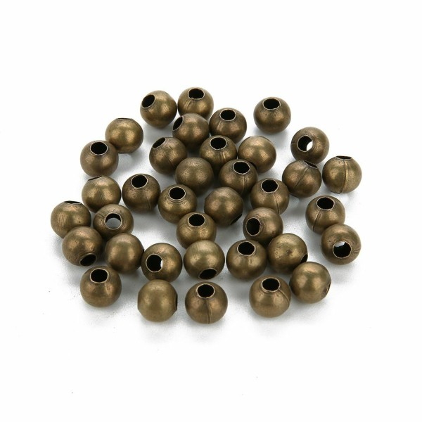 20 pièces Perles Rondes En Bronze Connecteurs de Bricolage Fabrication De Bijoux Approvisionnement R - Photo n°1