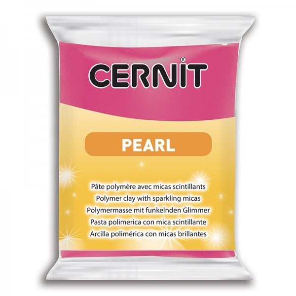 1 pain 56g pate Cernit Pearl Magenta Ref 460 - Photo n°1