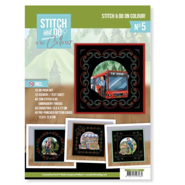 Stitch and Do on Colour 005 - Kit Carte 3D à broder de couleur Professions homme - Photo n°1