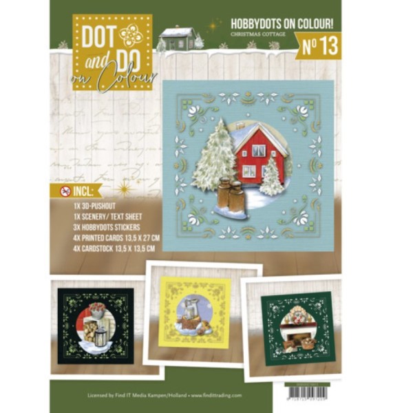 Dot and Do on Colour 13 - Kit Carte 3D - Cottage de Noël - Photo n°1