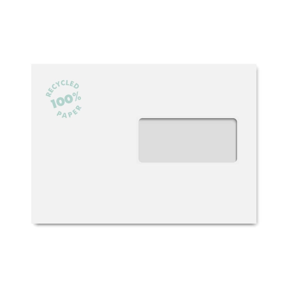 Enveloppes C5 à fenêtre - 162 x 229 mm - Recyclé - Blanc - Photo n°1