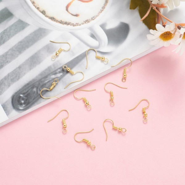 Crochets d'oreilles doré 18 mm x 50 - Photo n°1