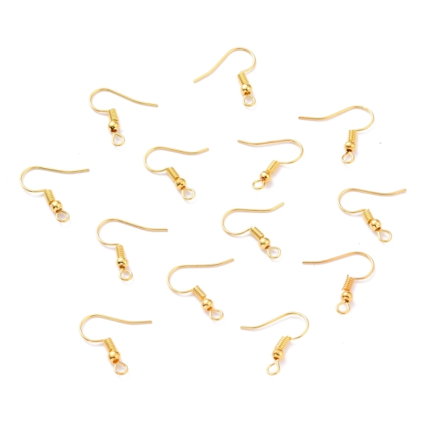 Crochets d'oreilles doré 18 mm x 20 - Photo n°2