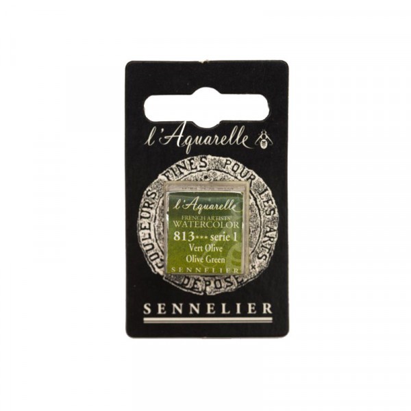 Aquarelle Extra-Fine 1/2 Godet Vert Olive Sennelier - Photo n°1
