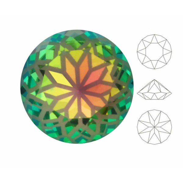 2pcs Izabaro Crystal Mandala Vitrail Medium 001mvm Round Chaton Glass Crystals 1088 Izabaro Stone Ch - Photo n°1