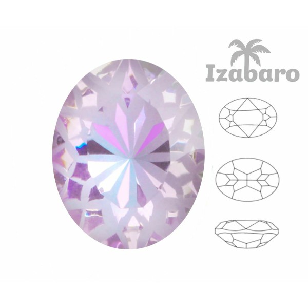 3pcs Izabaro Crystal Mandala Vitrail Light 001mvl Oval Fancy Stone Cristaux de verre 4120 Izabaro Ch - Photo n°2