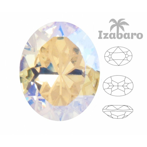 3pcs Izabaro Crystal Mandala Moonlight 001mmol Oval Fancy Stone Cristaux de verre 4120 Izabaro Chato - Photo n°2