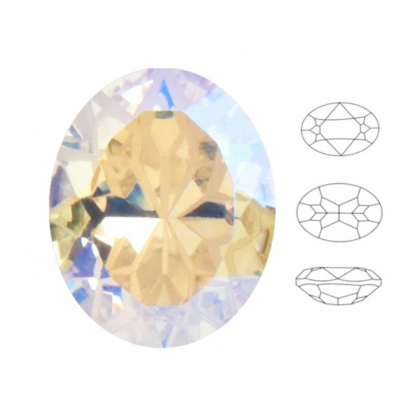 3pcs Izabaro Crystal Mandala Moonlight 001mmol Oval Fancy Stone Cristaux de verre 4120 Izabaro Chato - Photo n°1