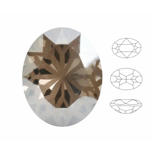3pcs Izabaro Crystal Mandala Light Colorado Topaz Satin 246msatin Oval Fancy Stone Cristaux de verre - Photo n°1