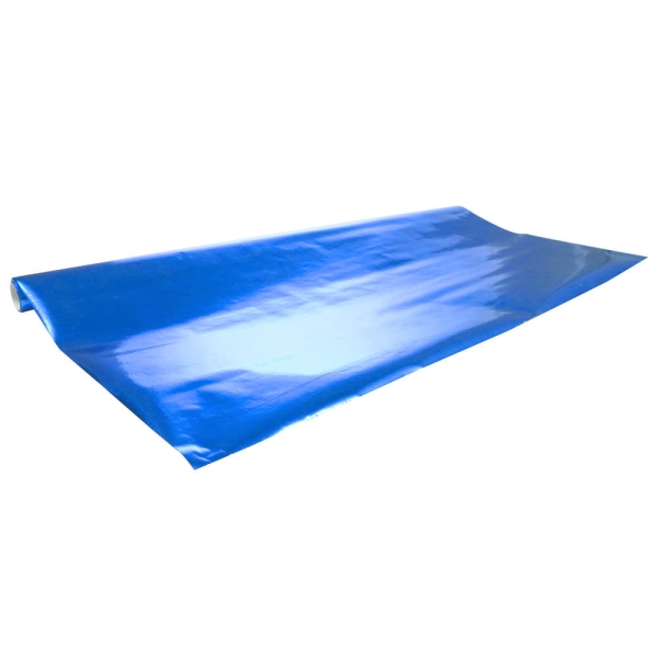 Feuille d'alu pour bricolage - 700 mm x 2 m - Bleu - Photo n°1