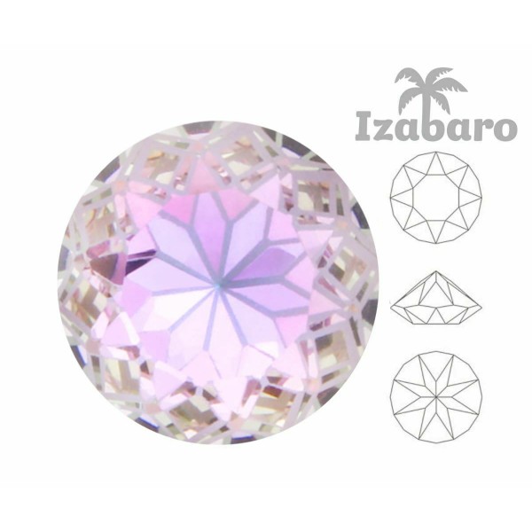 4pcs Izabaro Crystal Mandala Crystal Vitrail Light 001mvl Round Chaton Glass Crystal 1088 Izabaro St - Photo n°2