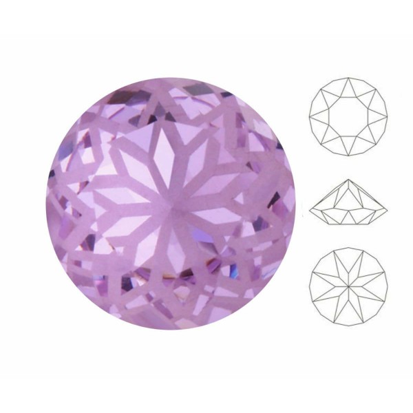 4pcs Izabaro Crystal Mandala Violet 371m Round Chaton Glass Crystals 1088 Izabaro Stone Chatons Faço - Photo n°1