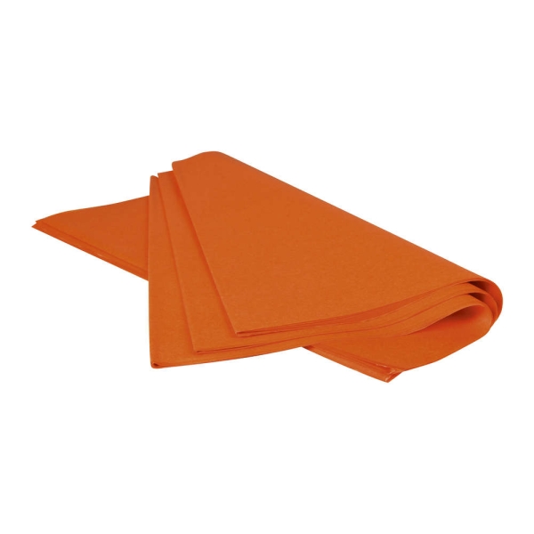 Papier de soie - (l)500 x (H)750 mm - Orange - Photo n°1