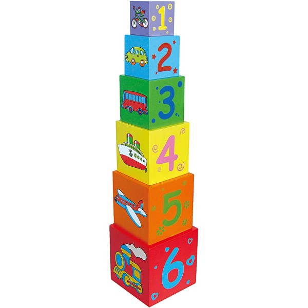 Cubes empilables VIGA  - dim. 48x11x11 cm - 6 pièces/ 1 pièce - Photo n°1