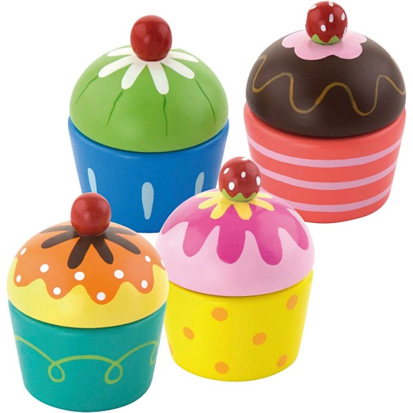 Cupcakes VIGA - dim. 4x5,5 cm - 4 pièces/ 1 Pq. - Photo n°1