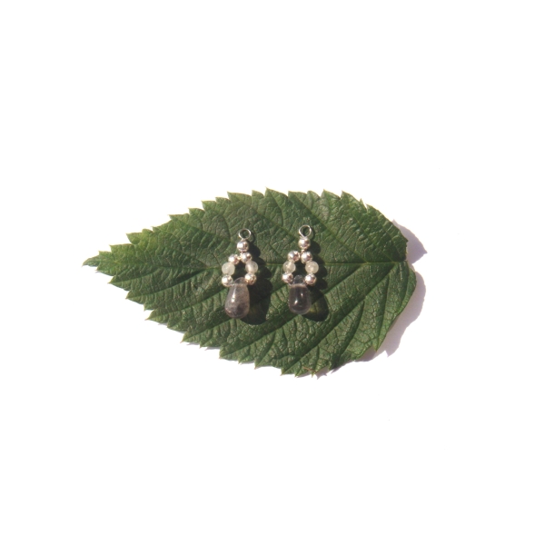 MINI pendentifs gouttes Labradorite/Pierre de Lune 1.8 CM de hauteur - Photo n°2