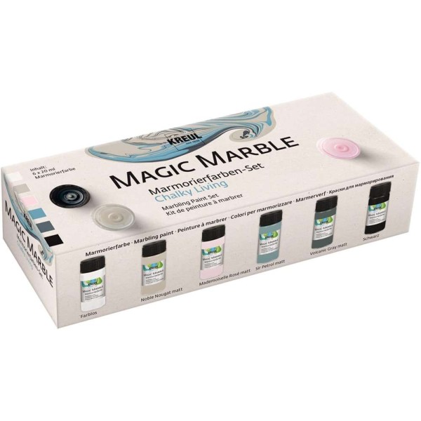 Peinture à marbrer Magic Marble mat Chalky Living kit - C. Kreul - Photo n°1
