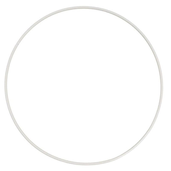 Lot de 2 Cercles métalliques blanc diamètre 25 cm pour abat-jour, Anneaux epoxy Attrape rêves - Photo n°2