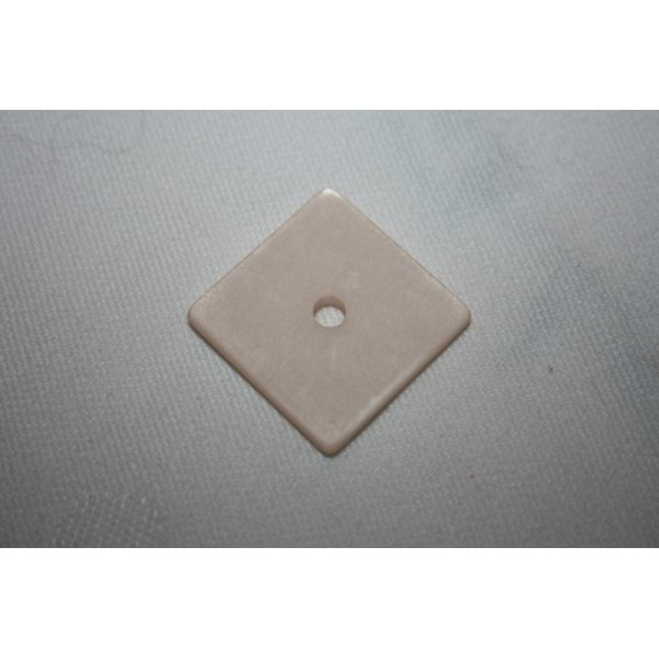 Perle/ connecteur polaris carré 15mm beige / rose clair - Photo n°1