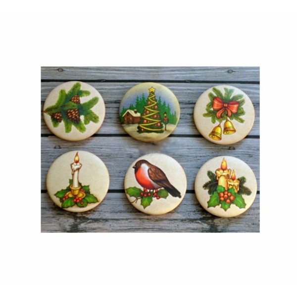 1 Set Merry Christmas Mix Glue sur la décoration Cabochon, découpage, éléments décoratifs, scrapbook - Photo n°1