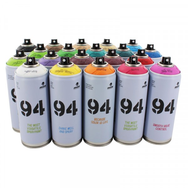 Lot de 20 bombes de peinture MTN 94 - couleurs assorties - 400ml - Photo n°1
