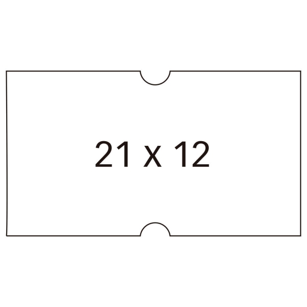Etiquettes pour étiqueteuse - 21 x 12 mm - Blanc - Photo n°1