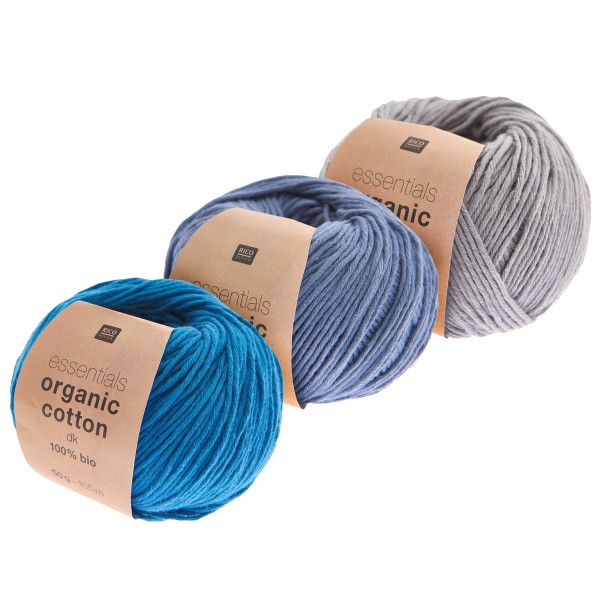 Fil à tricoter Rico Design - Essentials Organic Cotton Dk - 50 g - Plusieurs coloris disponibles - Photo n°1