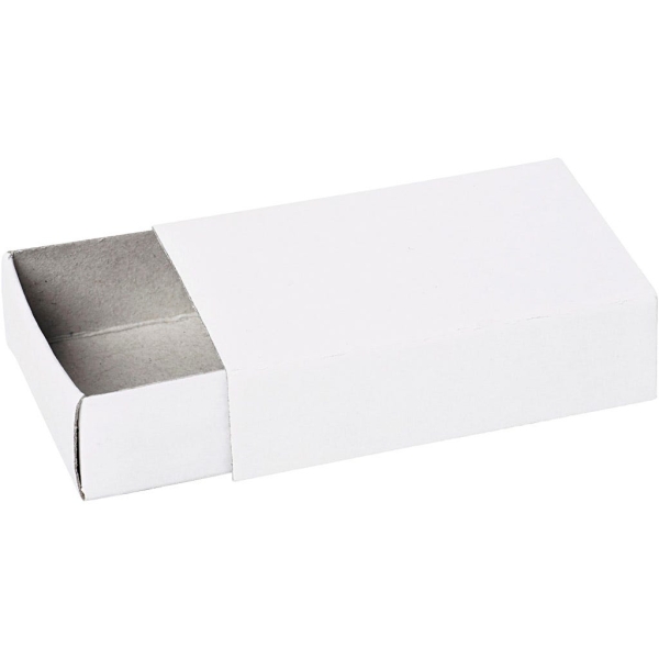 Boîtes d'allumettes - blanc - 1,5x3,5x5 cm - 50 pcs - Photo n°1