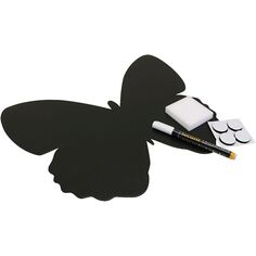 Tableau noir Papillon - 36x30x0,3 cm