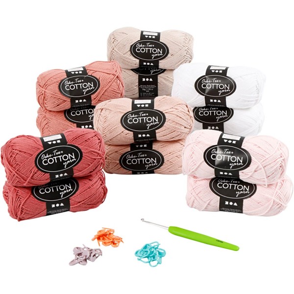 Kit - Crochet - rose - 1 set - Photo n°1