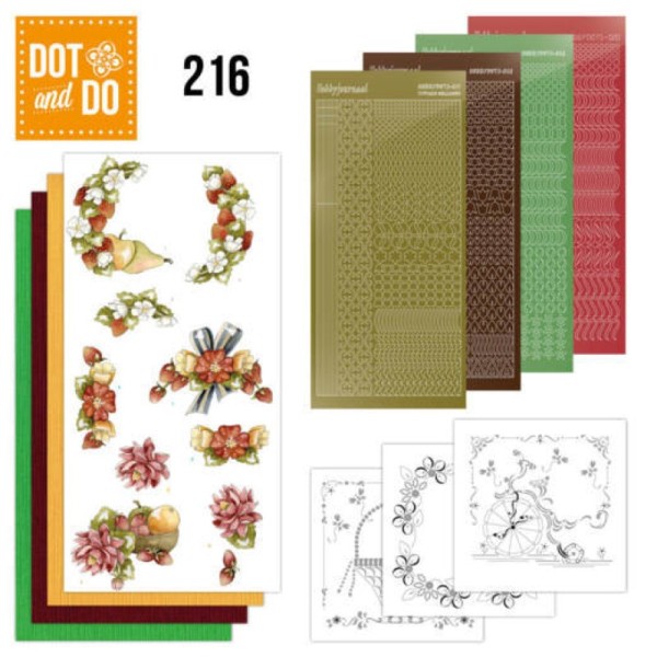 Dot and do 216 - kit Carte 3D - Fleurs et fruits - Photo n°1