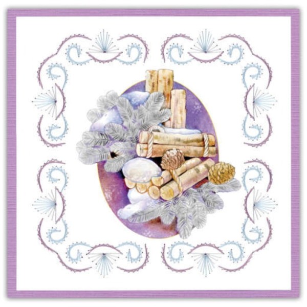 Stitch and do 168 - kit Carte 3D broderie - Charme de l'hiver - Photo n°2