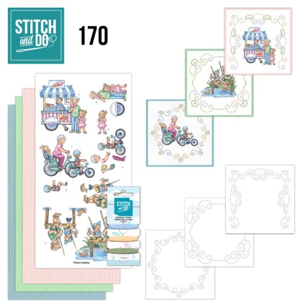 Stitch and do 170 - kit Carte 3D broderie - Sorties en famille - Photo n°1