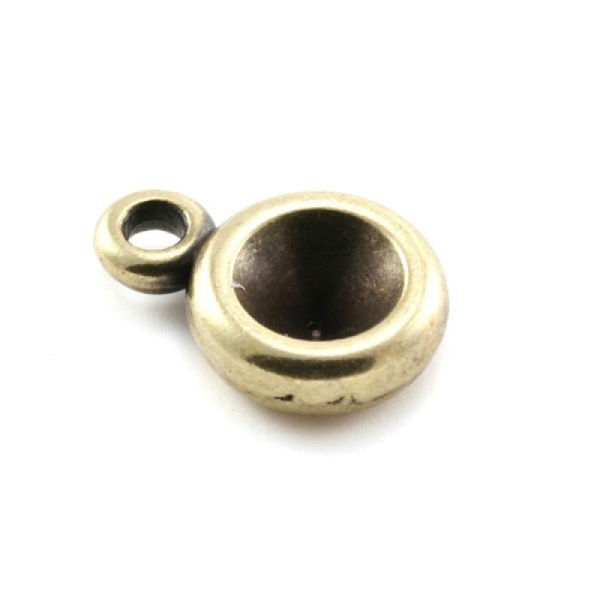 Sertissure support breloque charms bronze pendentif pour strass swarovski ss39 - Photo n°1