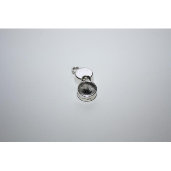 Sertissure support breloque charms pendentif pour strass swarovski ss39 brillant rond argenté - Photo n°1