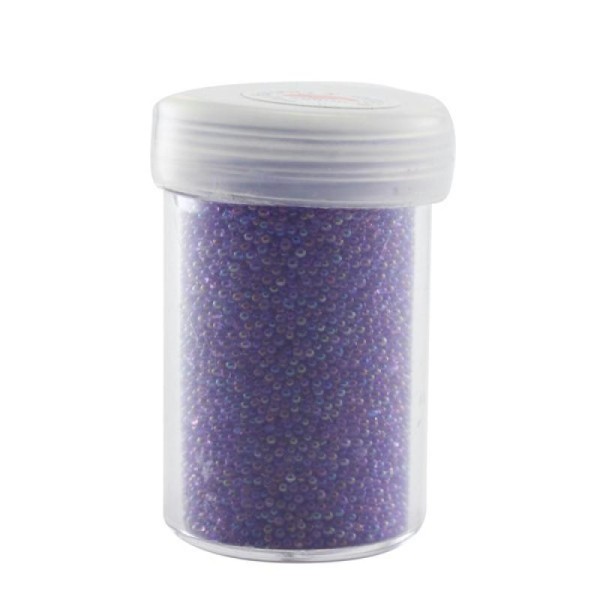 Tube 22 gr microbilles 0.8-1 mm violet mauve pour globe en verre ou autre moyen - Photo n°1