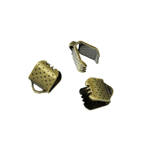 Embouts griffes 06mm métal couleur bronze - 50 pièces - Photo n°1