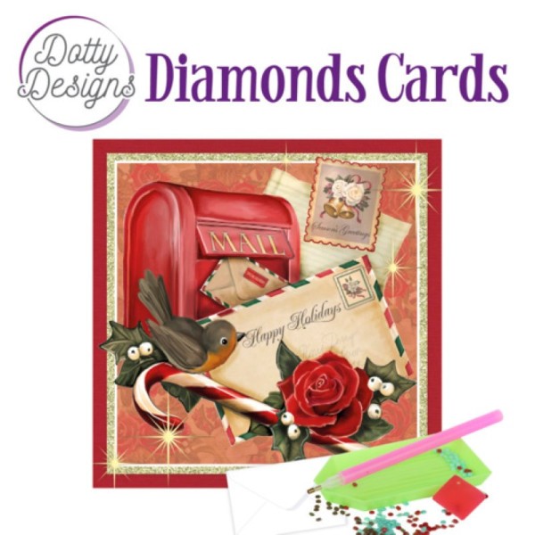 Dotty design Carte Broderie Diamant - Lettres de Noël - Photo n°1