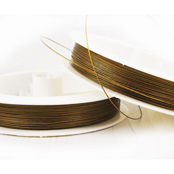 32m Jaune Gold Tiger Tail Craft bijoux de fabrication de fil de bouleau 0.3mm Gauge 28.012in - Photo n°1