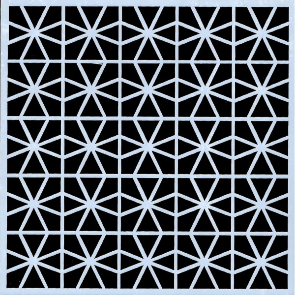 POCHOIR PLASTIQUE 13*13m : motif géométrie (05) - Photo n°1