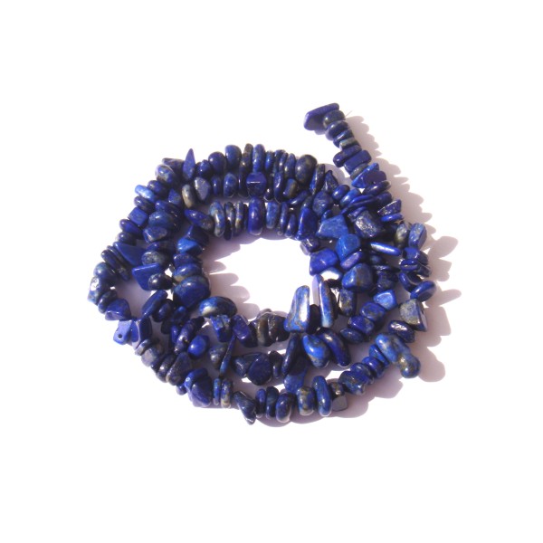 Lapis Lazuli multicolore : 50 chips 10/13 MM de diamètre env. - Photo n°1