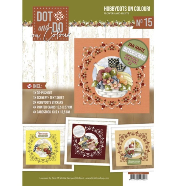 Dot and Do on Colour 15 - Kit Carte 3D - Fleurs et fruits - Photo n°1