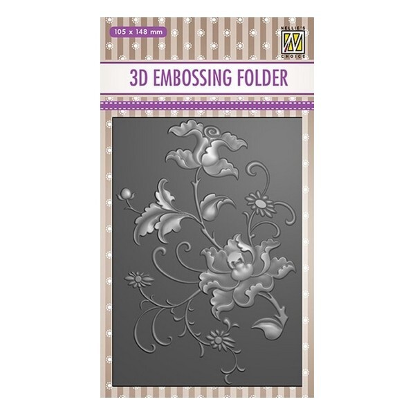 Embossing folder classeur de gaufrage 10,5 x 14,8 cm EXOTIC FLOWER 027 - Photo n°1