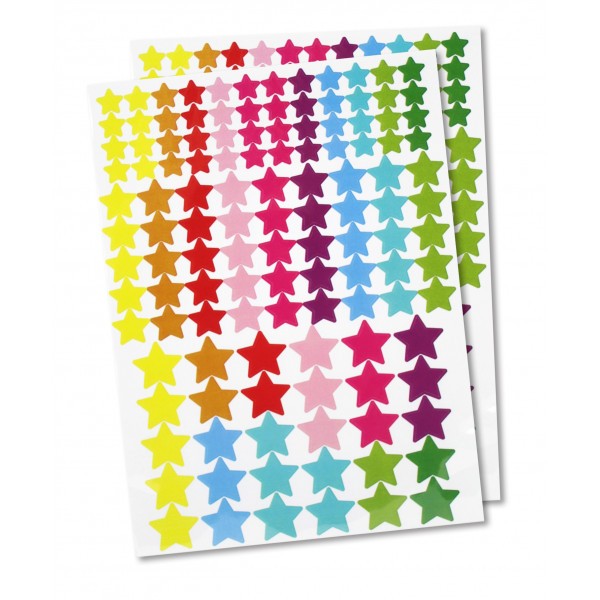 Gommettes étoiles de couleurs vives pour enfant 246 pièces - Photo n°1