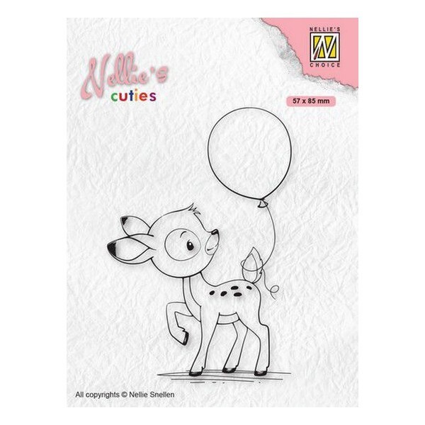 Tampon transparent clear stamp scrapbooking Nellie s Choice BAMBI BALLON ENFANT 008 - Photo n°1