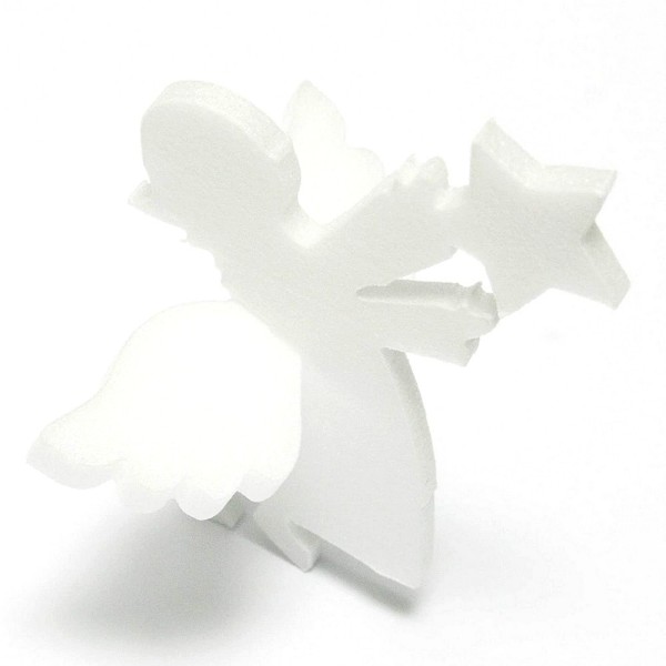 Lot de 6 Anges en polystyrène, longueur 10 cm, angelot à assembler 2 parties - Photo n°2