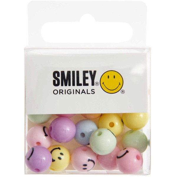 Perles smiley - Arc-en-ciel - 10 mm - 21 pcs - Photo n°1