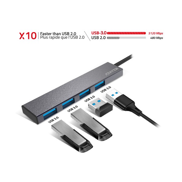 Hub 4 ports USB 3.0 Xpand Smart USB-C Advance - Photo n°3