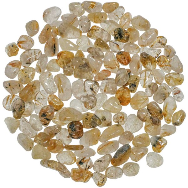 Petites pierres roulées cristal rutile - 1 à 2 cm - 50 grammes. - Photo n°2
